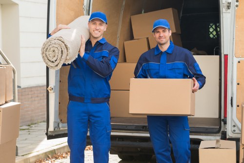 Removal van in Holland Park supporting recycling and reuse