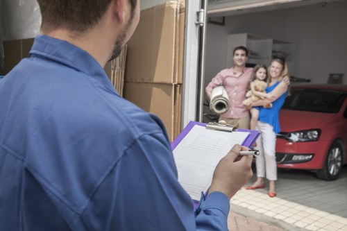 Furniture pick-up service for a Holland Park home with bulky items ready for removal