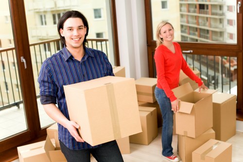 Removal van and team ready for a West London move near Holland Park