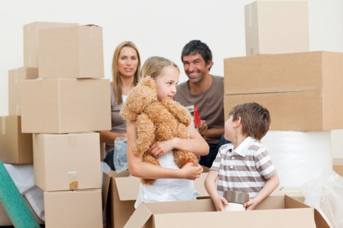 Prepared furniture items ready for transport during a local West London move